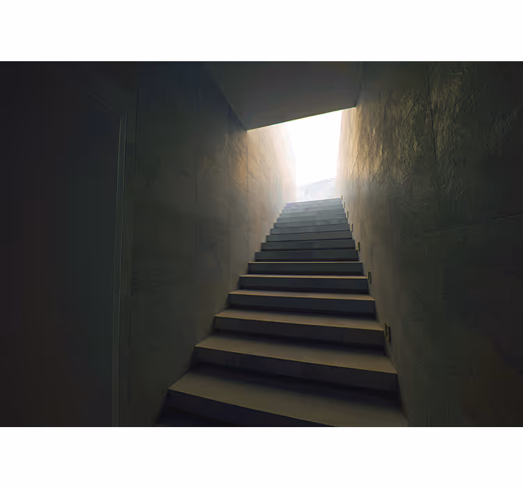Mural de paisajes escalera a la luz - TenVinilo