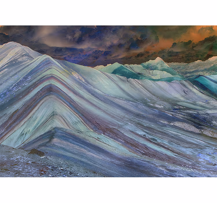 Fotomural naturaleza Vinicunca arena colorida - TenVinilo