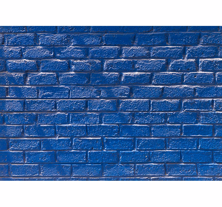 Mural efecto ladrillo superficie azul texturada - TenVinilo