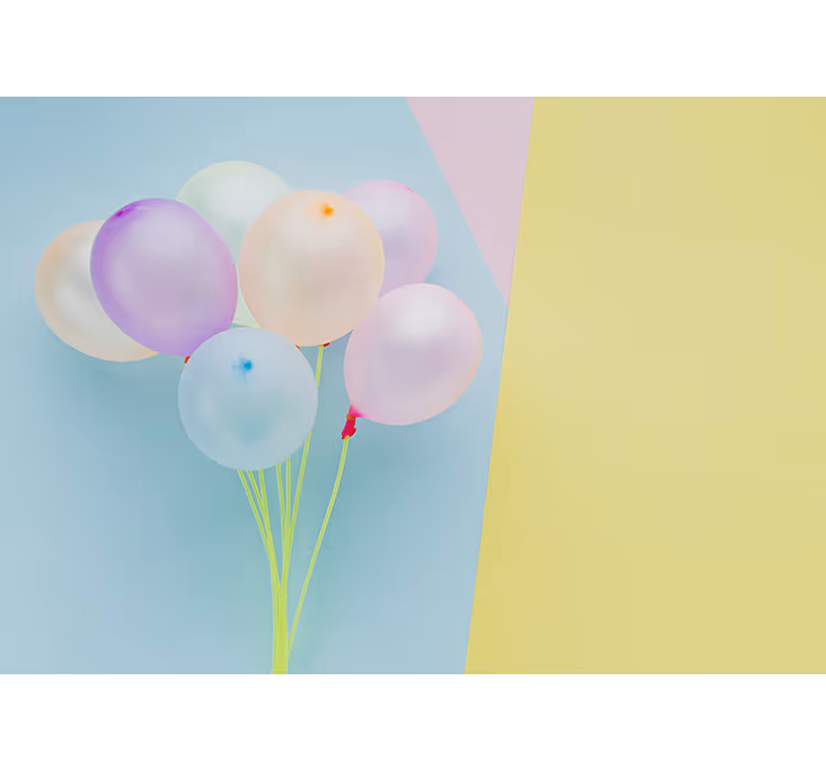 Mural infantil arreglo de globos coloridos - TenVinilo