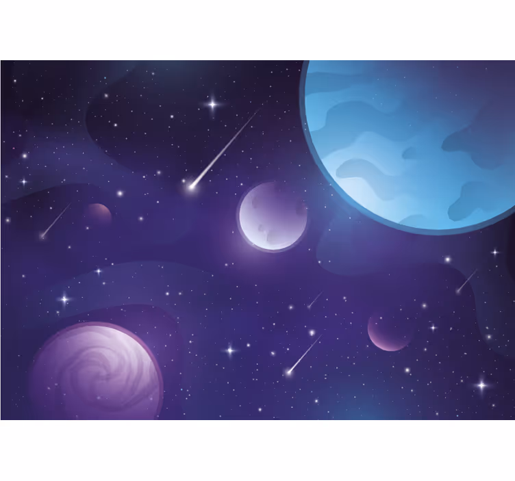 Mural del espacio vista orbital celestial - TenVinilo
