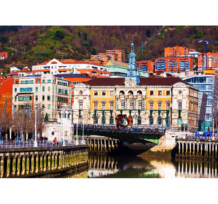 Mural de madrid arquitectura histórica de bilbao - TenVinilo