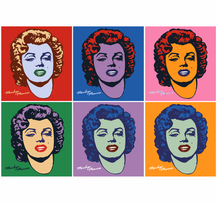 Mural de arte retratos en pop art - TenVinilo