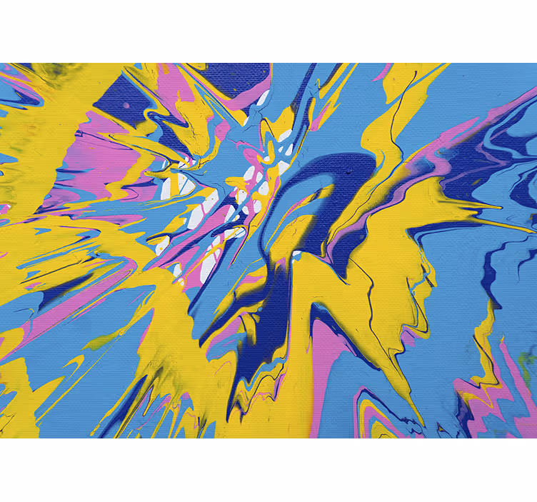 Mural abstracto explosión de color dinámico - TenVinilo