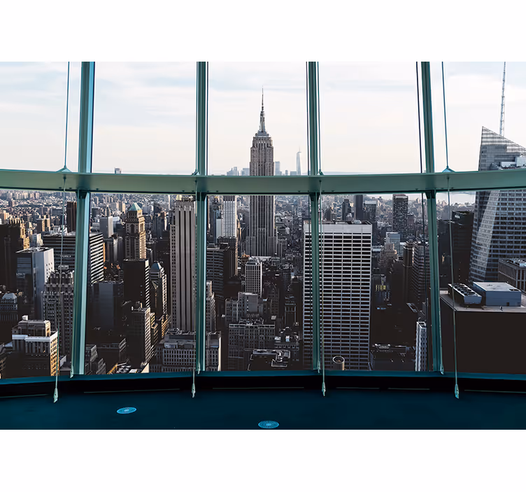 Fotomural Nueva York Ventana gris - TenVinilo