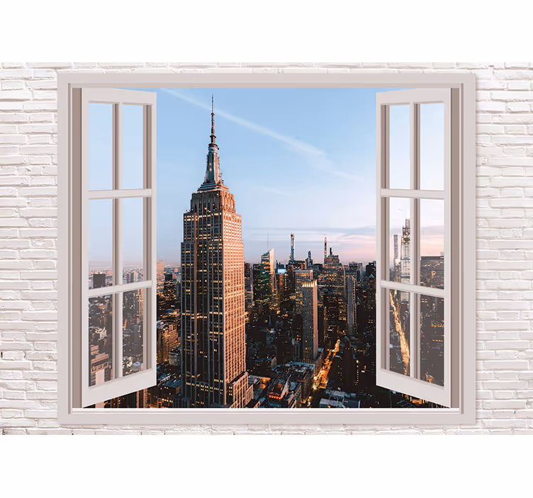 Mural new york vista del empire state - TenVinilo