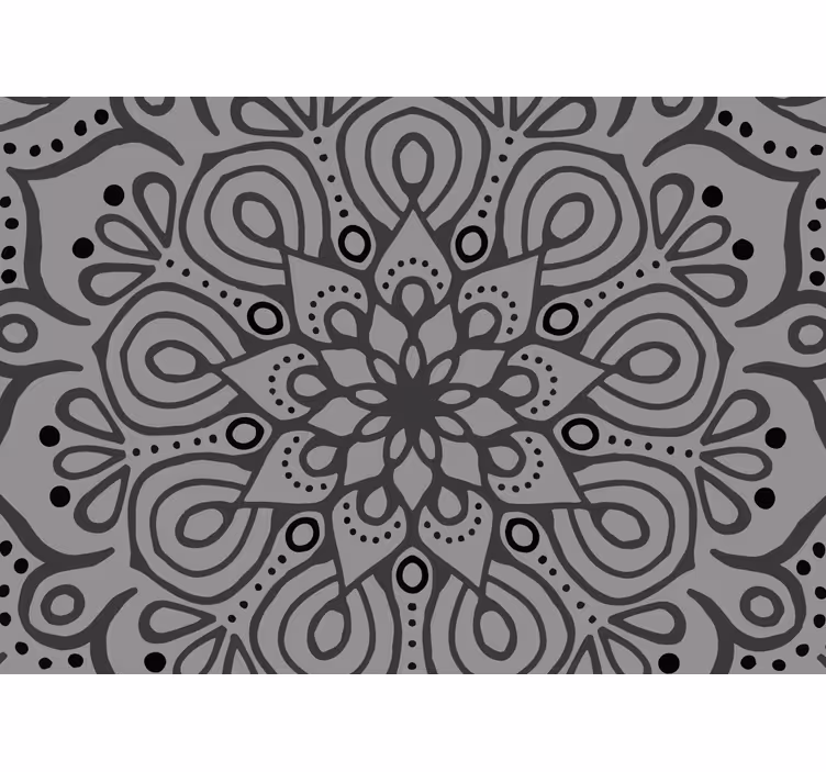 Mural de mandala elemento intrincado - TenVinilo