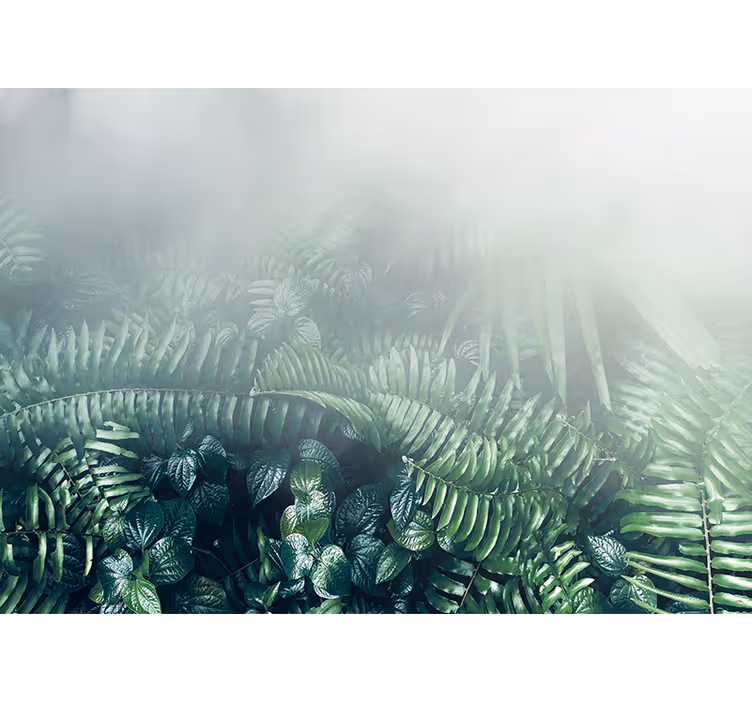 Mural de naturaleza paisaje verde vibrante - TenVinilo