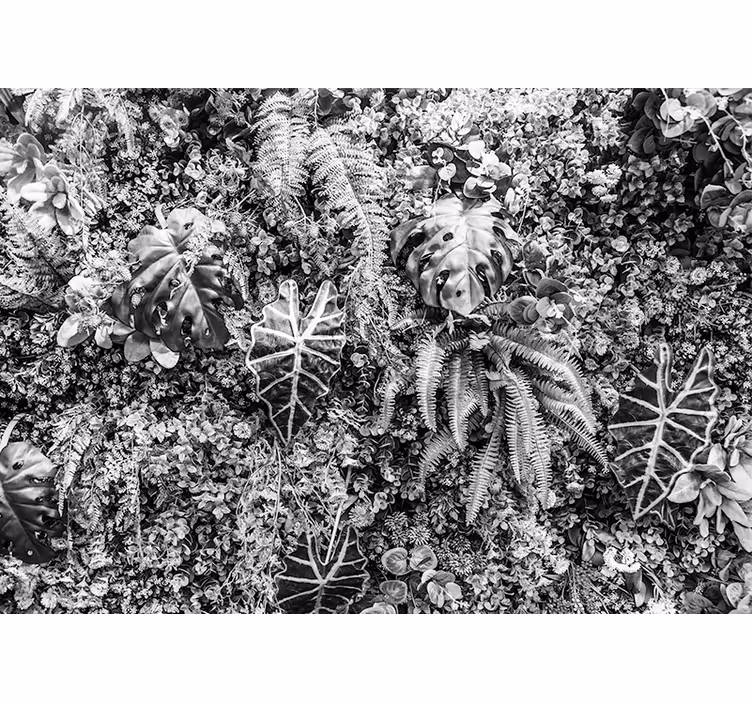 Mural de naturaleza capas de vegetación texturizadas - TenVinilo