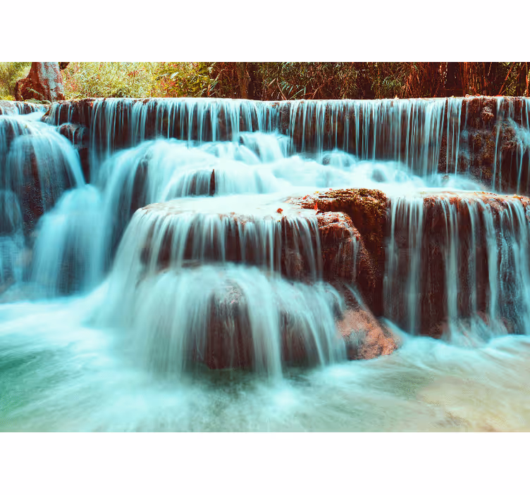 Mural de cascada flujo de cascada serena - TenVinilo