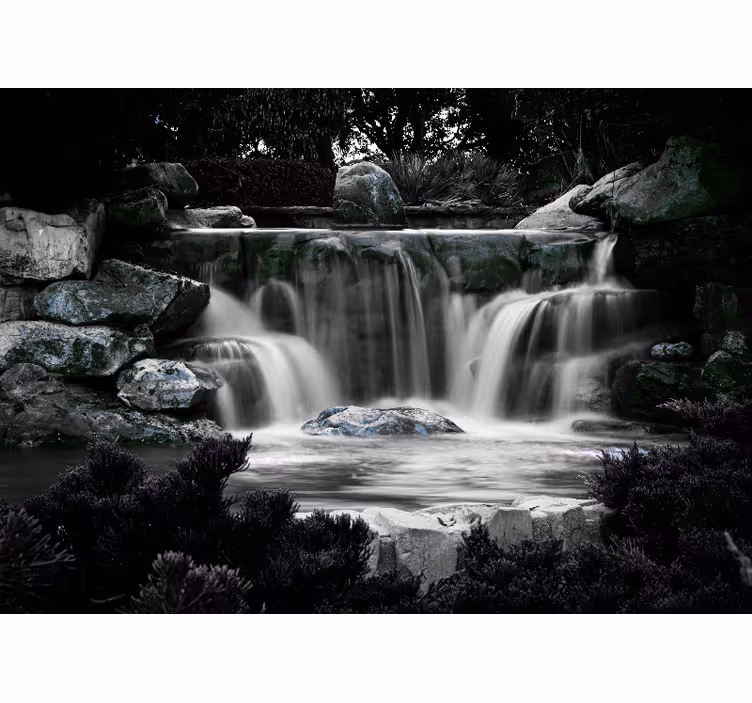 Mural de cascada entorno de agua tranquila - TenVinilo