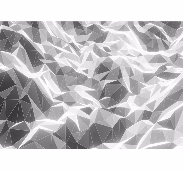 Fotomural moderno Montañas de patrón geométrico gris - TenVinilo