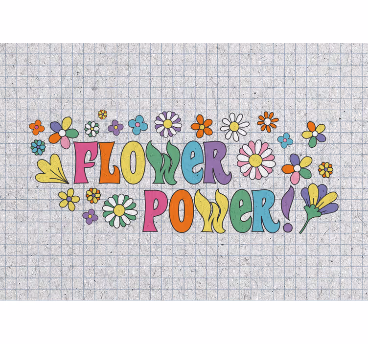 Mural de flores diseño poder floral - TenVinilo