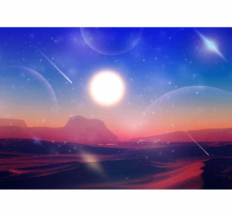 Mural del espacio mundo de sueños celestiales - TenVinilo