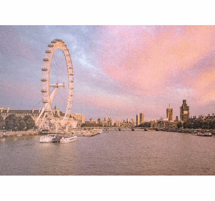 Fotomural para oficina Vista aérea del ojo de londres - TenVinilo