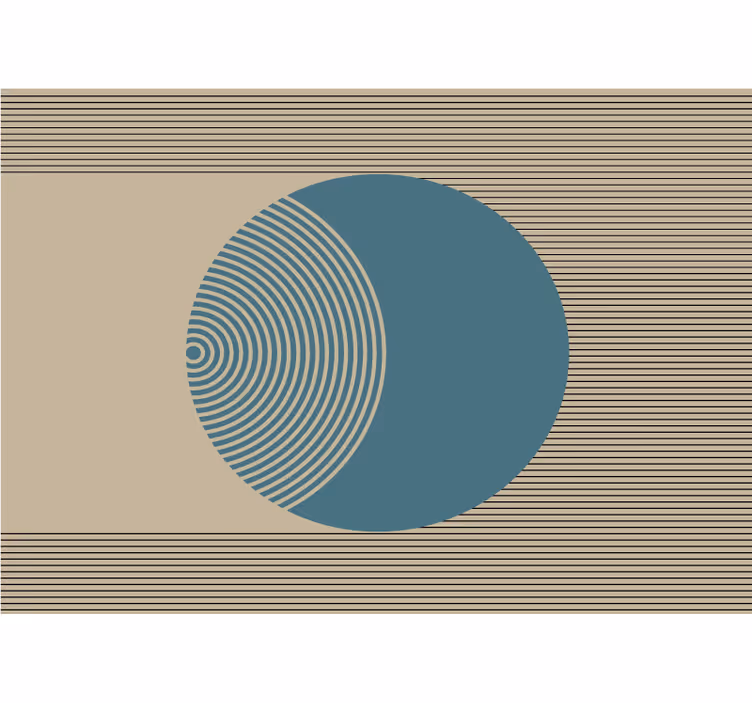 Mural abstracto patrón de círculo geométrico - TenVinilo