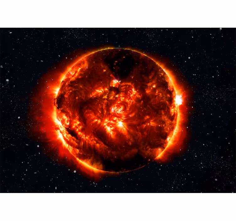 Mural del espacio efecto explosión solar - TenVinilo