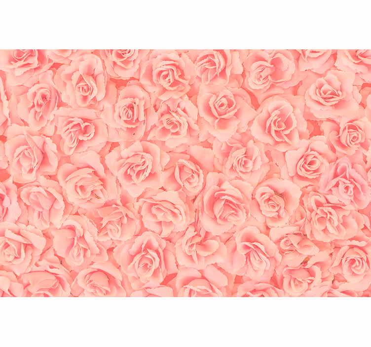 Mural de flores rosales en flor - TenVinilo