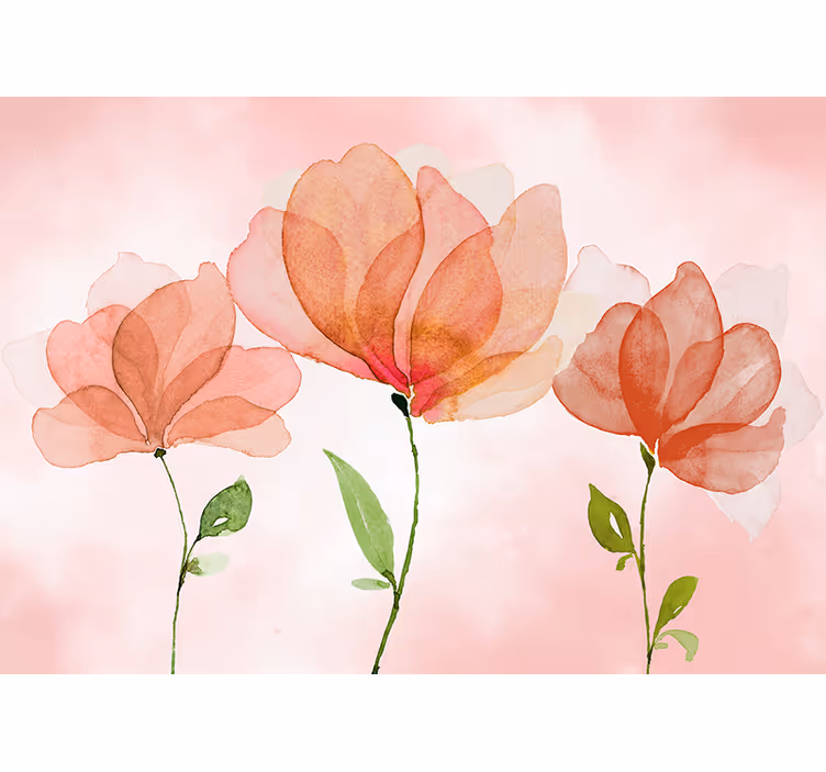 Mural de flores ramillete floral elegante - TenVinilo