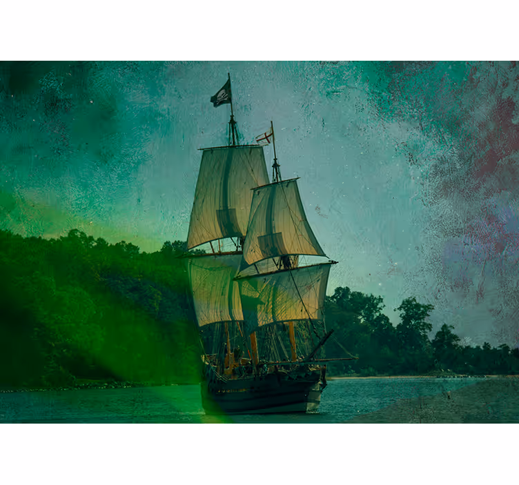 Fotomural fantasía Barco pirata - TenVinilo