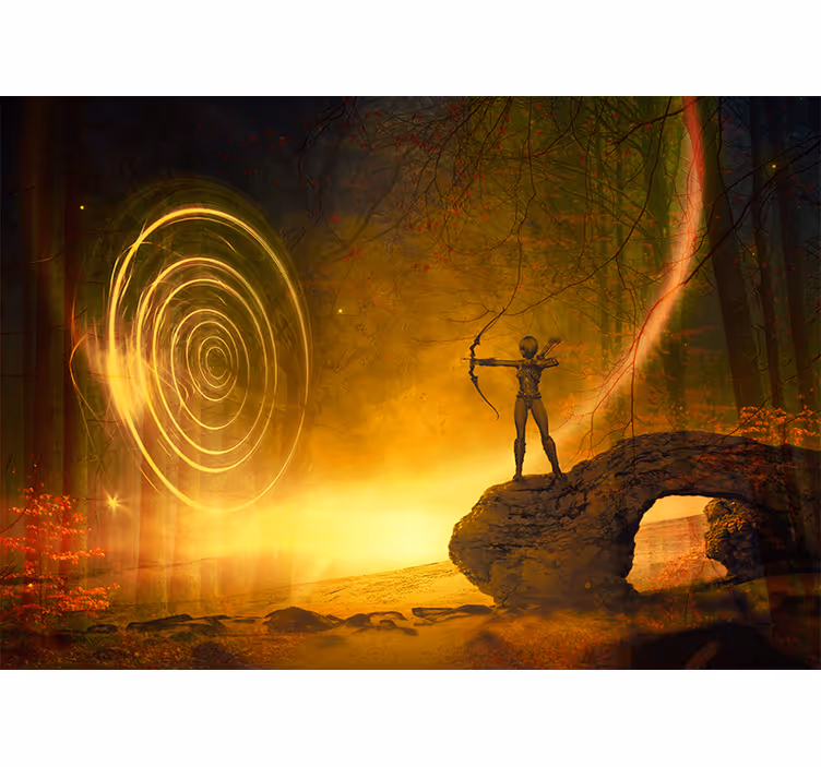 Mural de fantasía portal del arquero encantador - TenVinilo