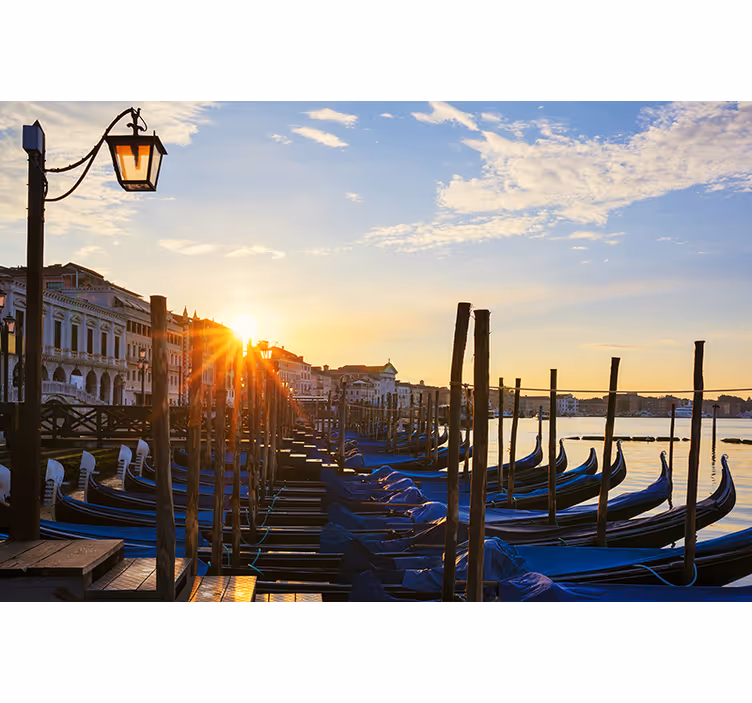 Mural ciudad atardecer en venecia - TenVinilo