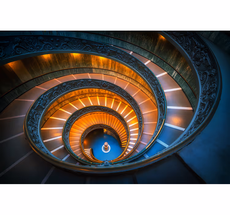 Fotomural carretera Escalera en museos vaticanos - TenVinilo