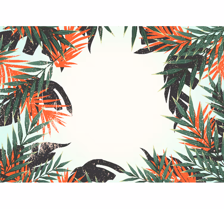 Fotomural naturaleza Hojas de palmera tropical retro - TenVinilo