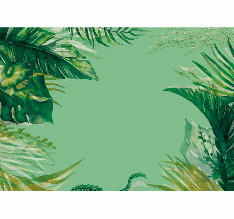 Fotomural naturaleza Hojas de plátano pintadas a mano - TenVinilo