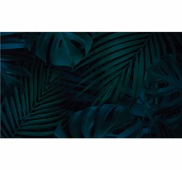 Mural de naturaleza exhibición de vegetación tropical - TenVinilo