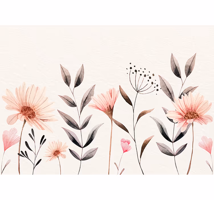 Fotomural naturaleza Plantas y flores minimalistas - TenVinilo