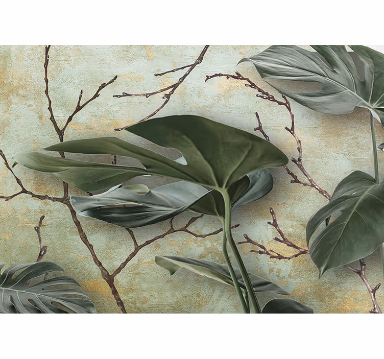 Mural de naturaleza inspiración en vegetación tropical - TenVinilo
