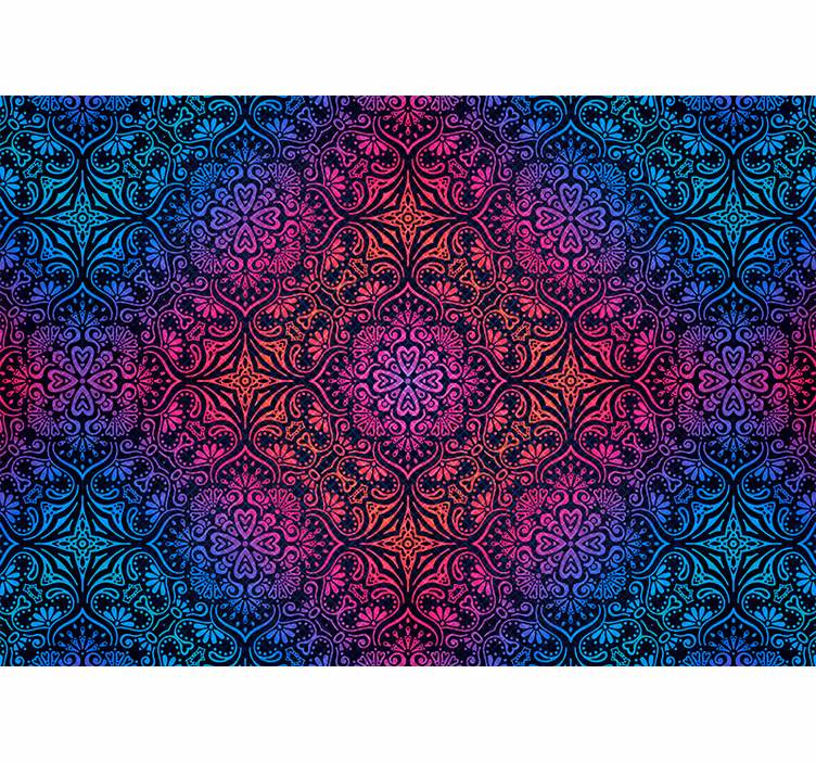 Mural de mandala motivos redondos elaborados - TenVinilo