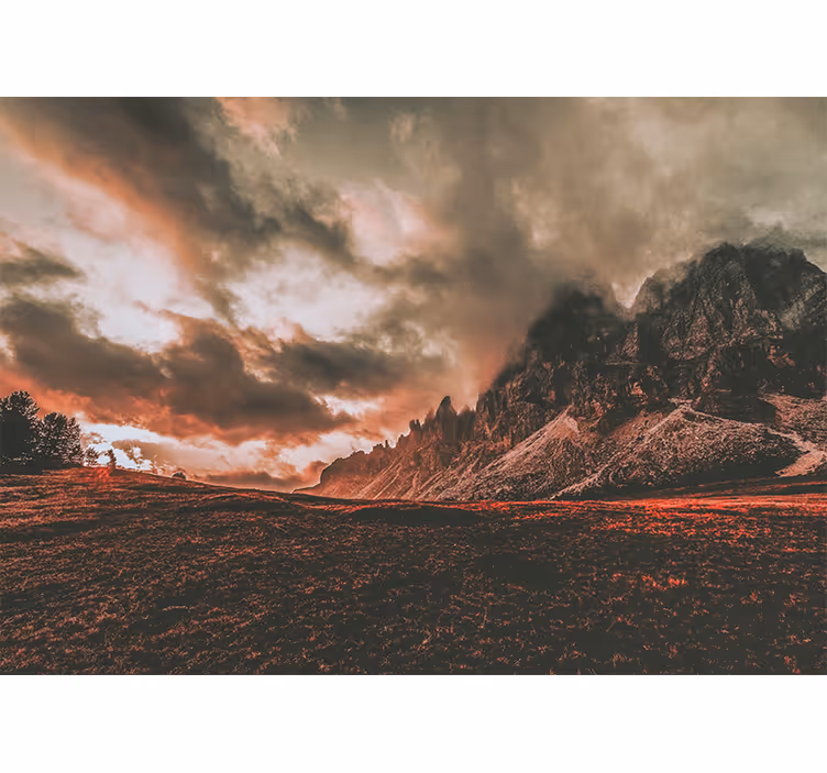 Mural de paisajes escenografía montañosa dramática - TenVinilo