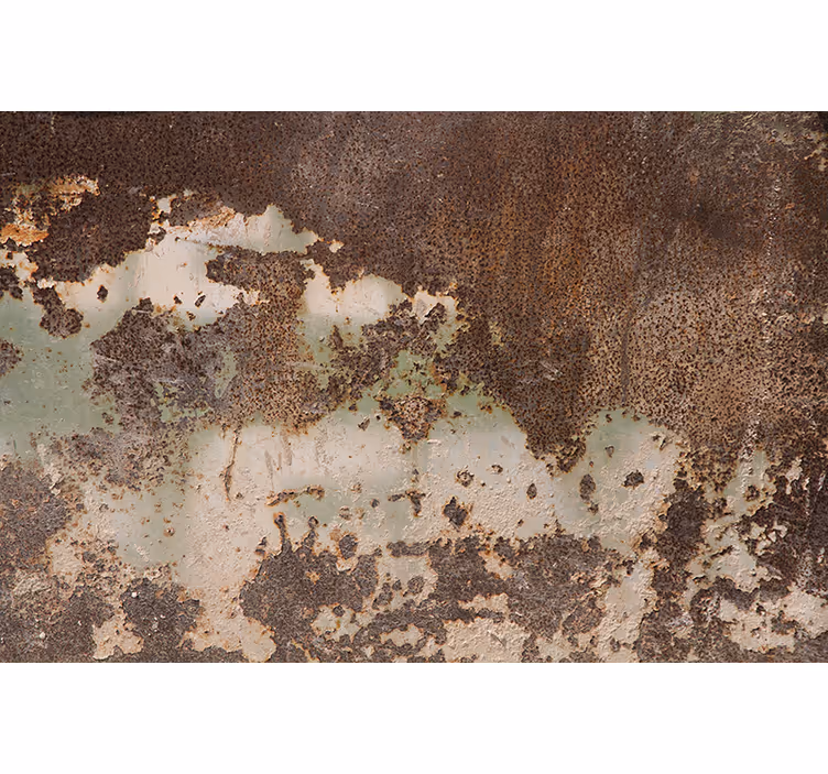 Mural de texturas pared de metal viejo oxidado - TenVinilo