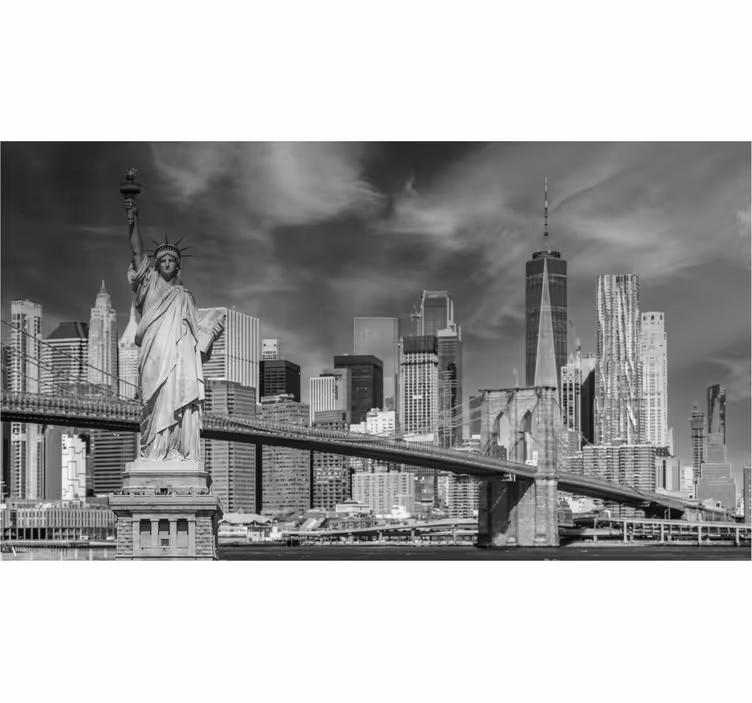 Fotomural para oficina negro y blanco Nueva York - TenVinilo