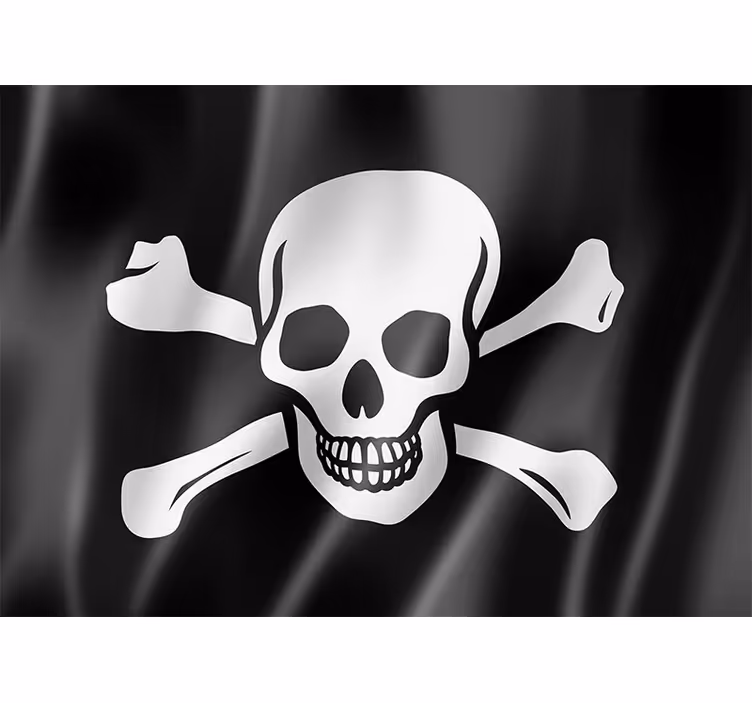 Mural para salón bandera pirata - TenVinilo