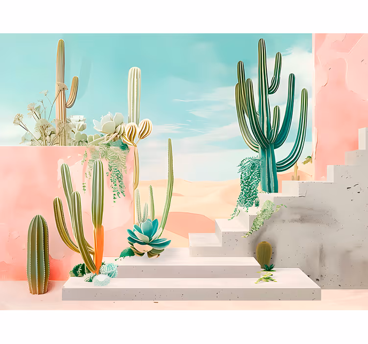 Mural de desierto diseño desértico - TenVinilo