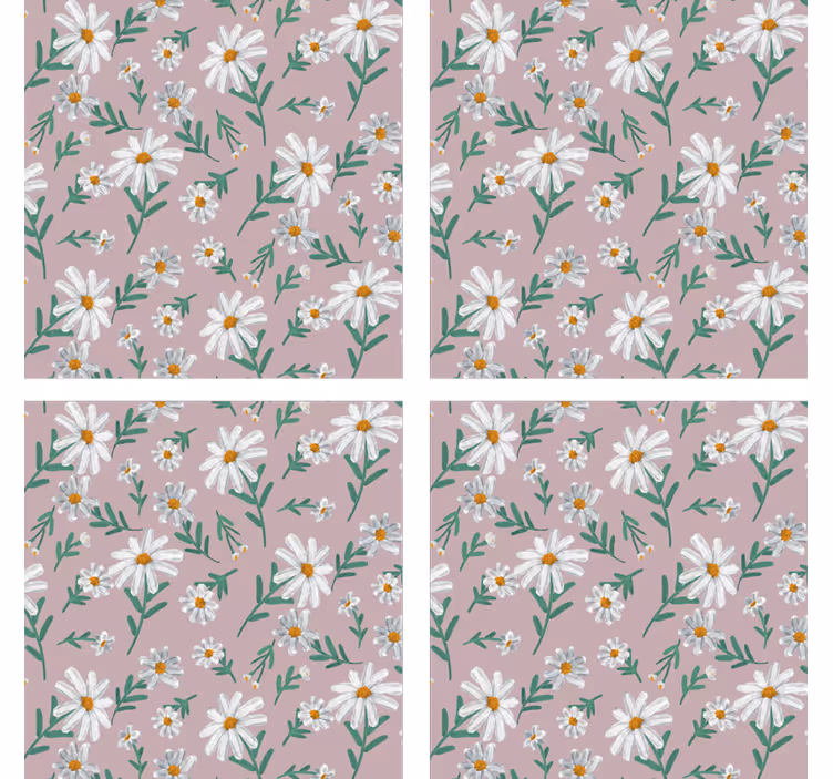 Portavasos fondo de patrón floral - TenVinilo