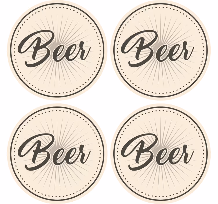 Portavasos cerveza tipografía elegante de cerveza - TenVinilo