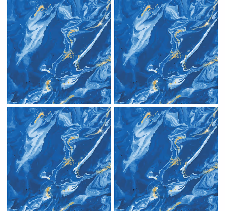 Portavasos efecto mármol azul remolino - TenVinilo