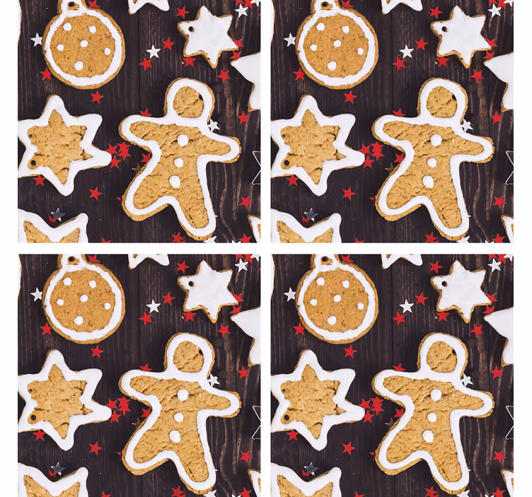 Portavasos navideño con diseño de galletas de jengibre - TenVinilo