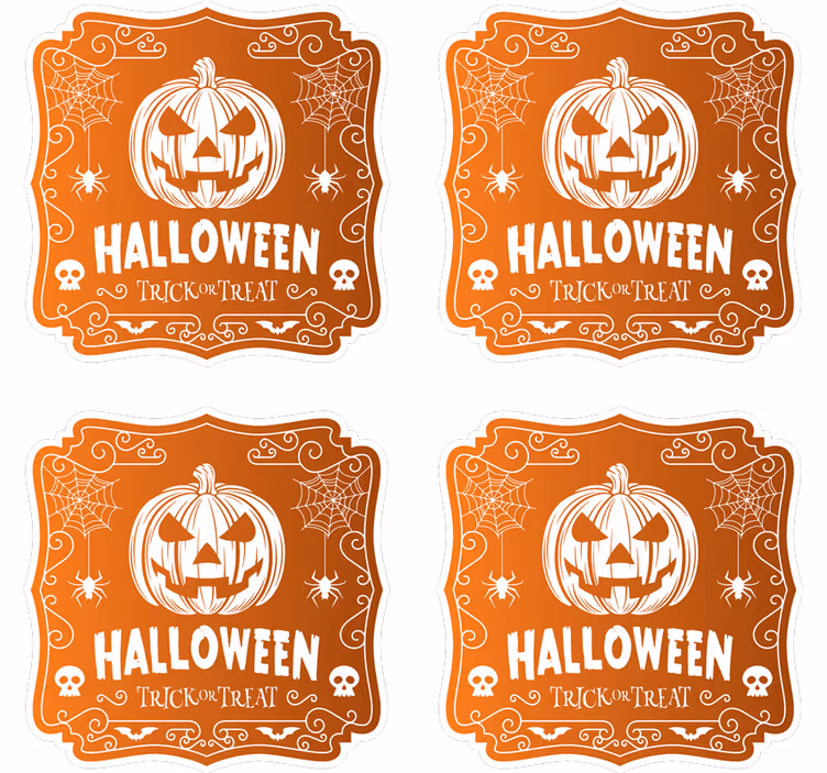 Portavasos halloween diseño calabaza halloween - TenVinilo