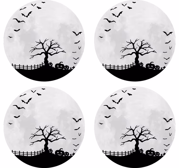 Portavasos halloween silueta de Árbol tenebroso - TenVinilo