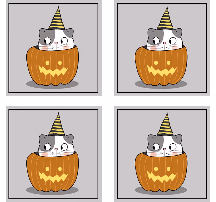 Portavasos halloween gato en sombrero de calabaza - TenVinilo