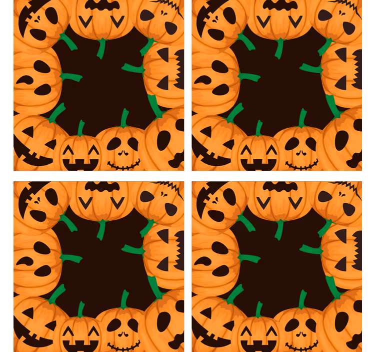 Portavasos halloween caras de calabaza sonrientes - TenVinilo
