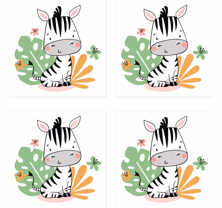 Posavasos frikis personaje de cebra adorable - TenVinilo