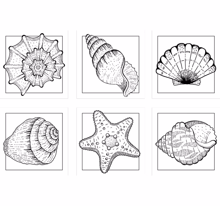 Portavasos con detalles intrincados de conchas - TenVinilo
