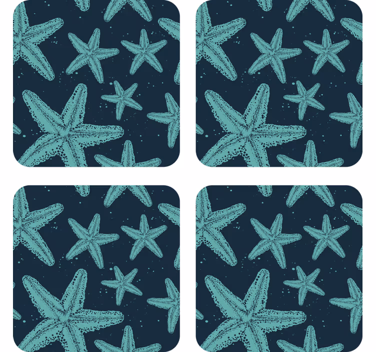 Posavasos frikis superficie con diseño de estrellas de mar - TenVinilo