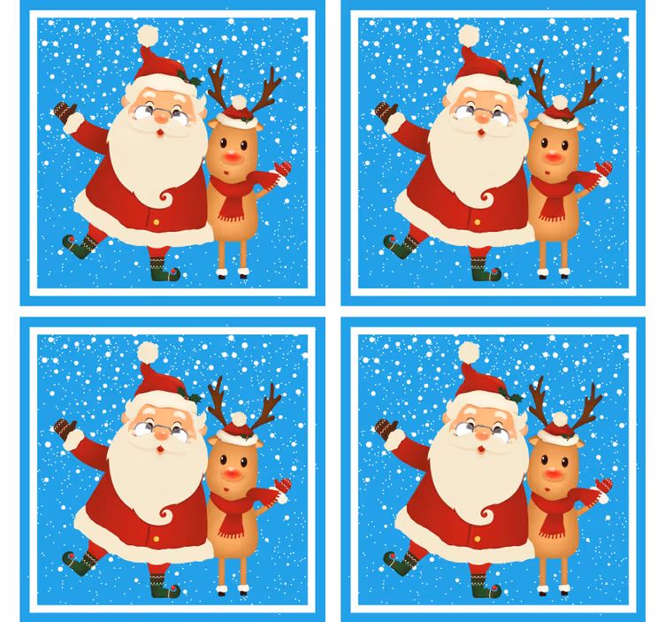 Portavasos navideño santa y renos - TenVinilo